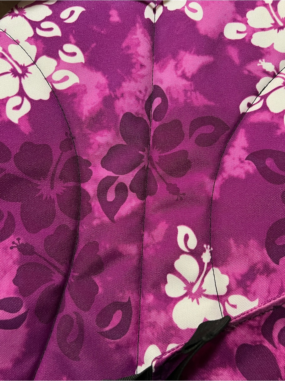 L.L. Bean Purple Floral Sling Bag Backpack - Picture 7 of 9